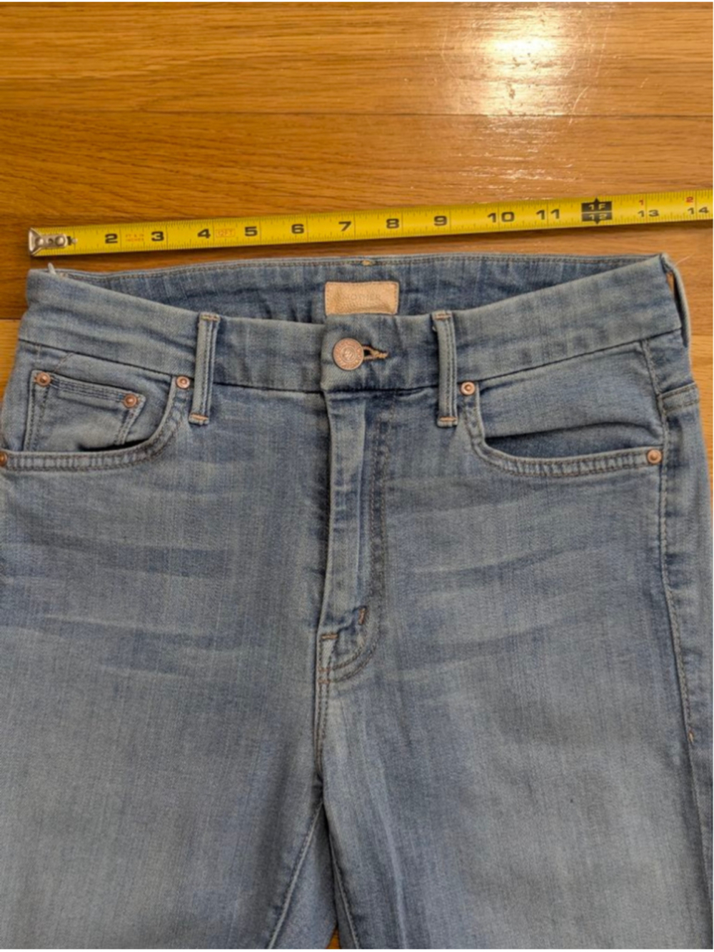 MOTHER Looker Skinny Jeans Light Kitty Blue Size 27 - Picture 8 of 14